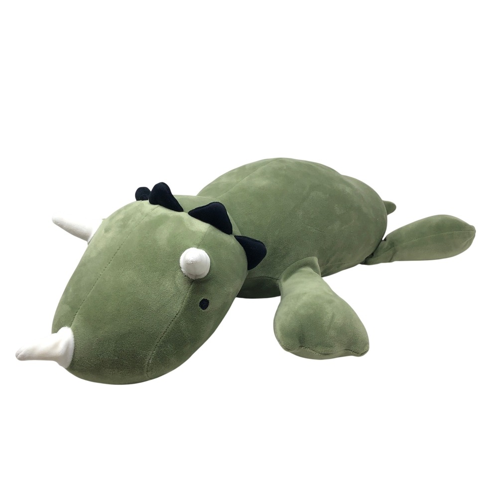Pillowfort Weighted Plush 24" Dinosaur Pillow Green Triceratops Sensory Toy